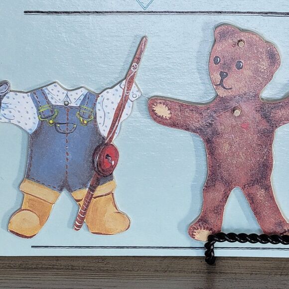 Bethany Farms Wooden Paper Doll Theo Bear New on card - Picture 4 of 10